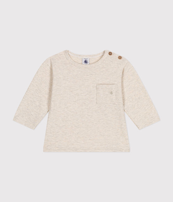 T-shirt met lange mouwen van dunne jersey voor baby's beige MONTELIMAR CHINE