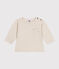 T-shirt met lange mouwen van dunne jersey voor baby's beige MONTELIMAR CHINE