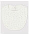 Bavoir blanc à étoiles bébé en coton biologique blanc MARSHMALLOW/gris GRIS