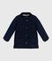 Halflange effen parka voor kinderen blauw SMOKING