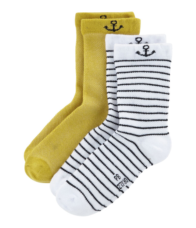 Lot de 2 paires de chaussettes enfant gar&ccedil;on multicouleur