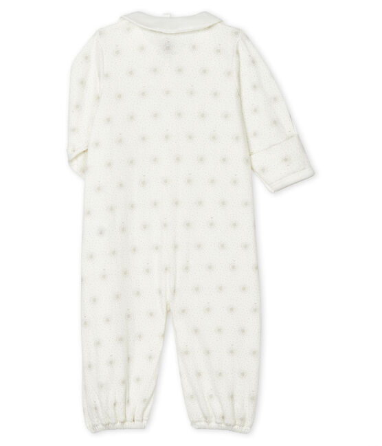 Combisac bébé en tubique blanc MARSHMALLOW/blanc MULTICO