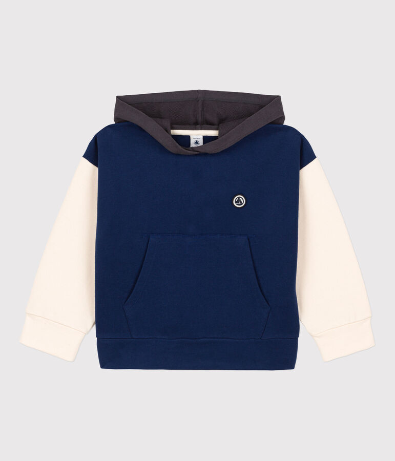 Sweatshirt met kap voor meisjes / jongens blauw/multicouleur