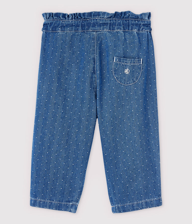 Licht denim broekje voor babymeisjes blauw