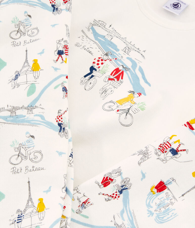 Pyjama petite fille blanc/multicouleur