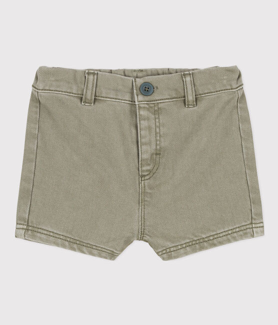 Denim babyshort groen MARECAGE