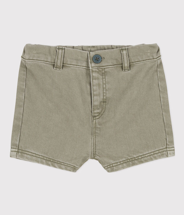 Denim babyshort groen