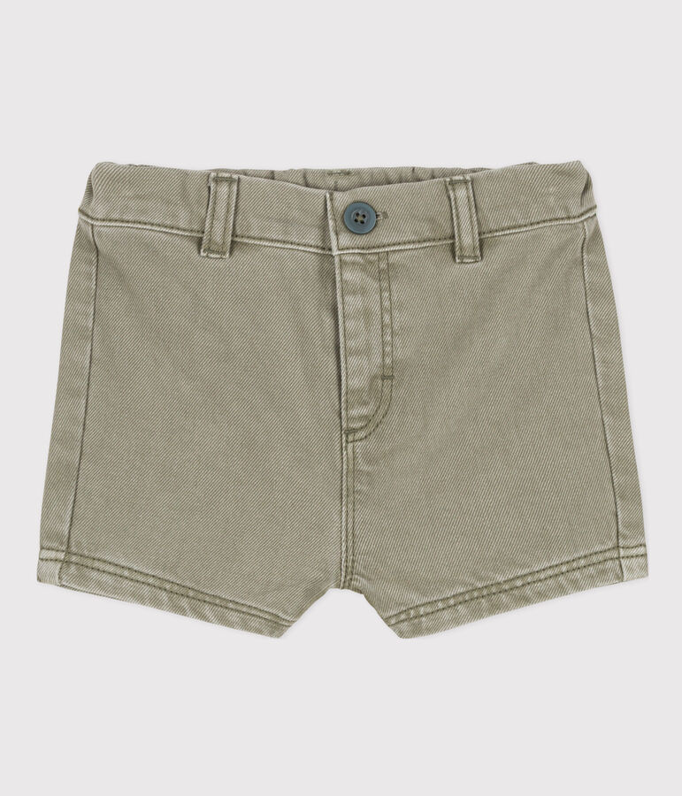 Short b&eacute;b&eacute; en denim vert
