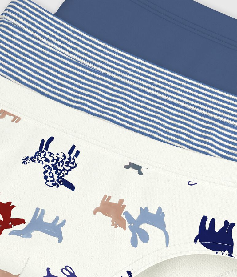 Setje met katoenen kinderslips met hondjesprint multicouleur