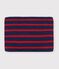 Gebreide gestreepte colsjaal met fleecevoering voor kinderen blauw/rood