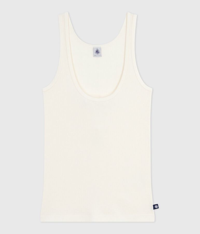 Dameshemdje in licht katoen en wol ecru