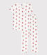Pyjama manches courtes fleurs en coton petite fille