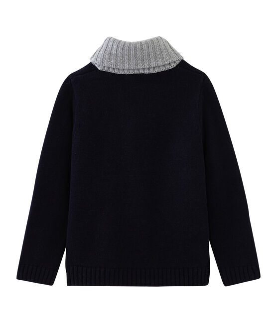 Tricot cardigan jongens grijs SUBWAY/blauw SMOKING/ CUIVRE