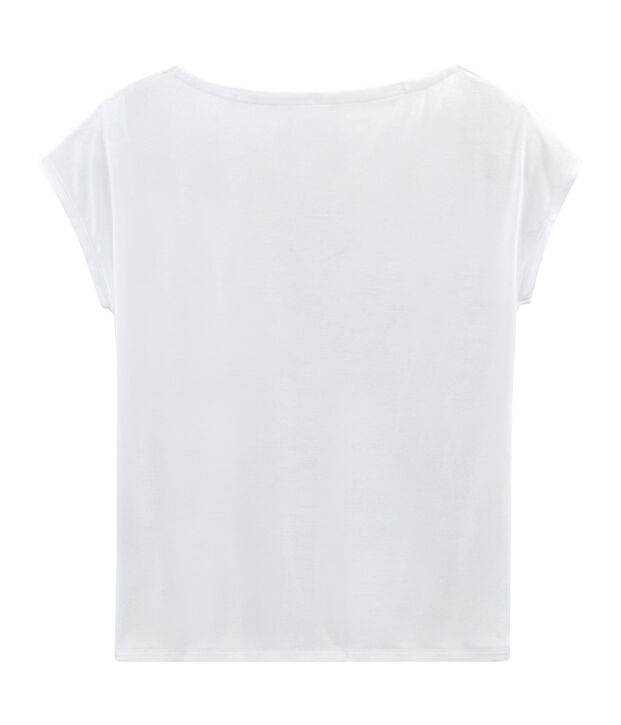 Tee shirt manches courtes coton Sea island femme blanc