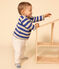 Broek in doorgestikt tubic voor baby's beige MONTELIMAR CHINE