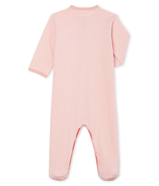 Dors bien bébé fille en côte rose CHARME/blanc MARSHMALLOW
