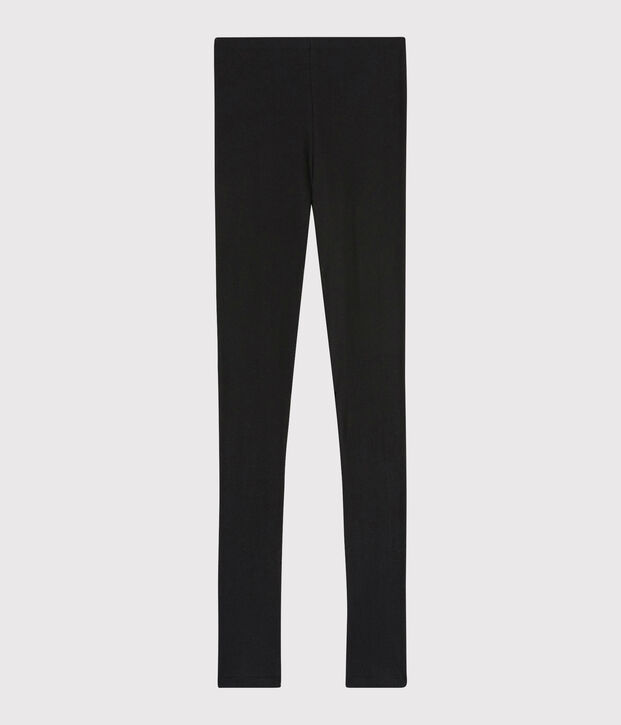 Legging Dames van wol en katoen zwart