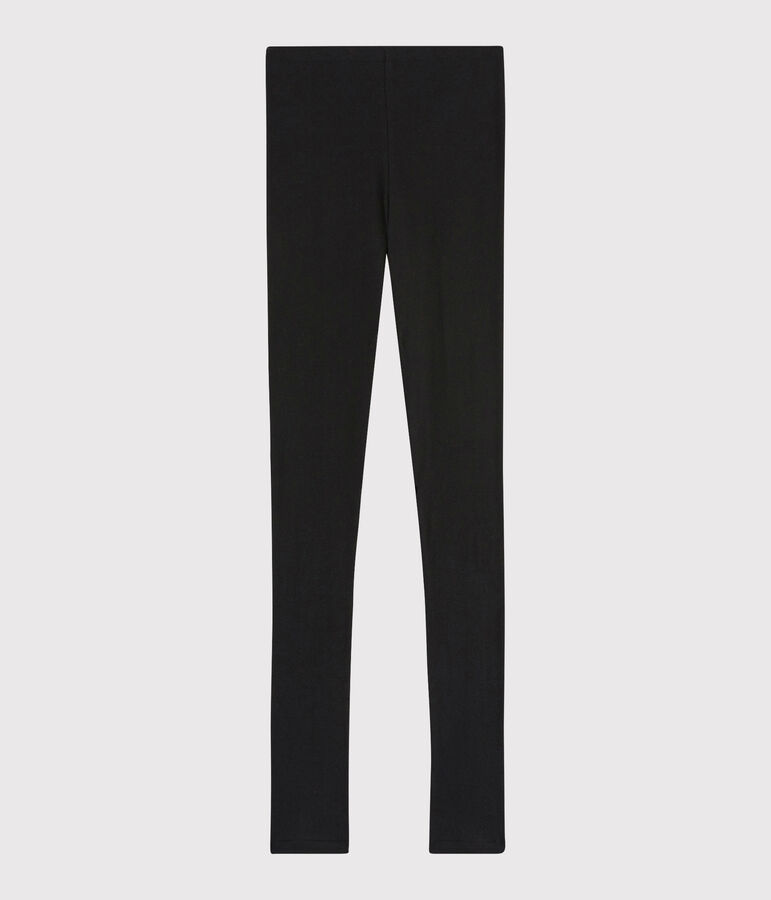 Legging Dames van wol en katoen zwart NOIR