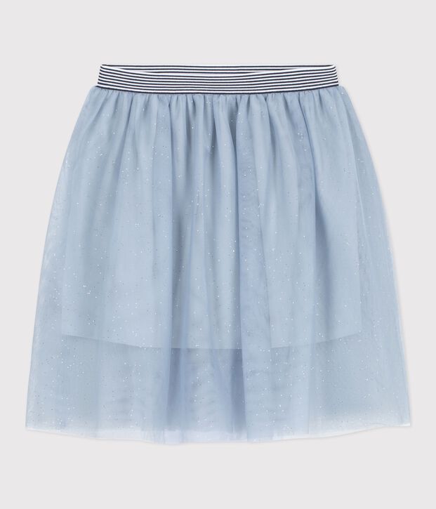 Jupe en tulle enfant unie bleu/gris