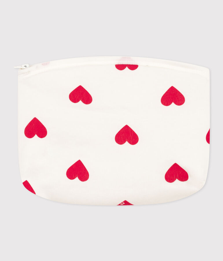Pochette C&oelig;urs blanc/rouge