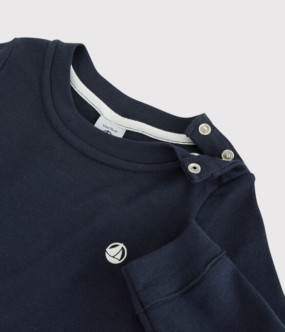 Tee-shirt en coton bébé bleu SMOKING