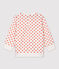 Sweatshirt van molton baby. wit MARSHMALLOW/ CAROTTE