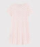 Roze katoenen nachthemd met stippen voor meisjes wit MARSHMALLOW/roze GRETEL