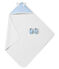 Coffret carré de bain + chaussons bébé mixte bleu FRAICHEUR/blanc MULTICO