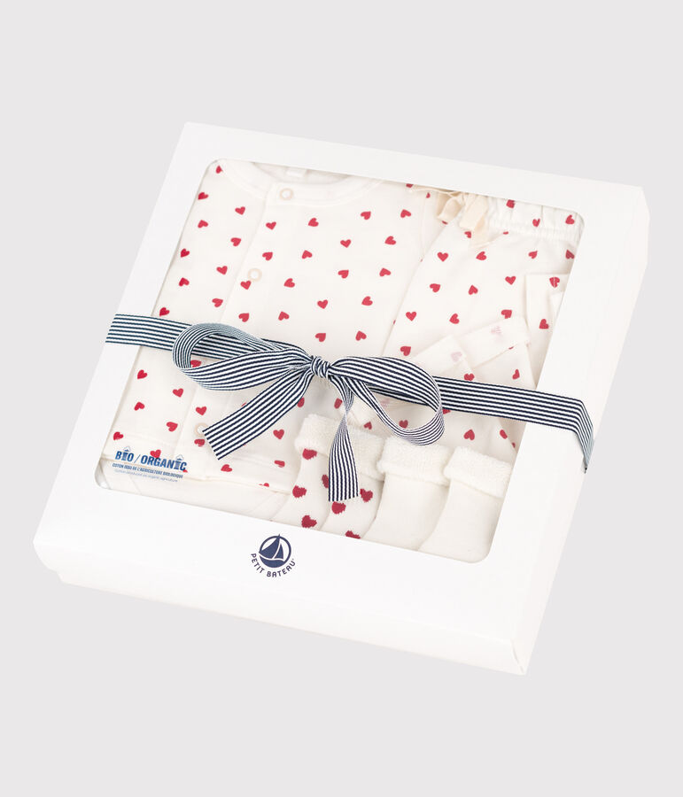 Geboortegeschenkset met hartje multicouleur