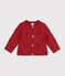 Katoenen babyvestje met hartjesmotief rood