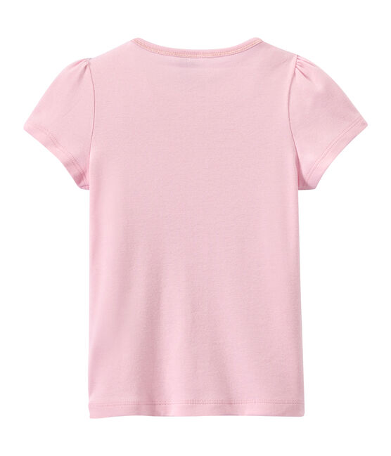 Meisjes-T-shirt met strikje roze BABYLONE