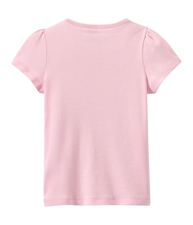 Meisjes-T-shirt met strikje roze