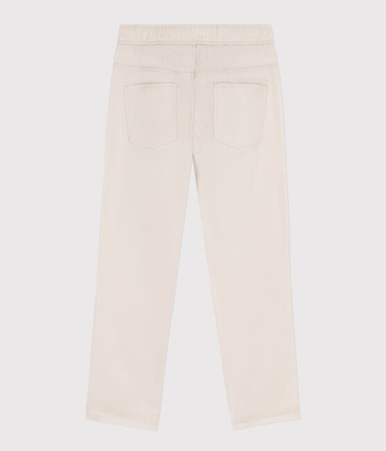 Pantalon regular en serge de coton enfant garçon beige FETA
