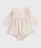 Robe b&eacute;b&eacute; en coton imprim&eacute; &agrave; fleurs &eacute;cru/multicouleur