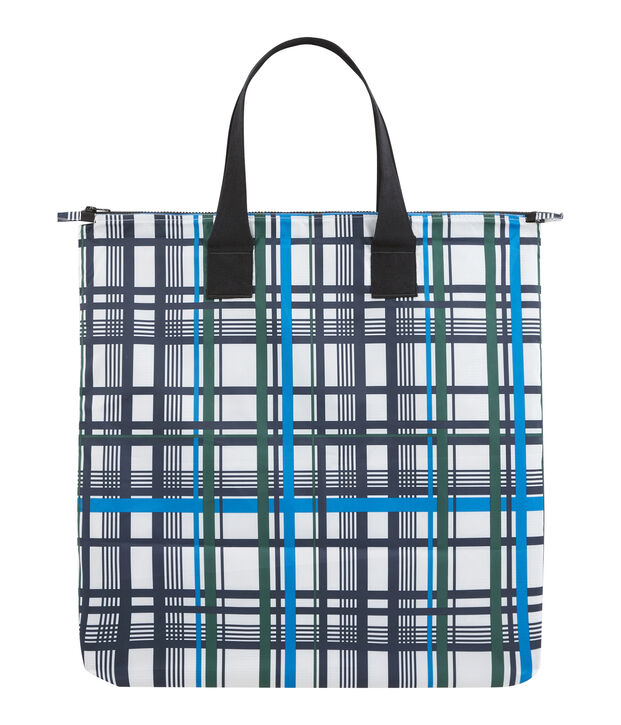 Vrouwentas met ruitjes wit/multicouleur