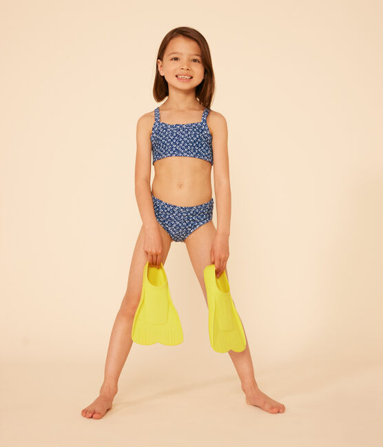 Maillot de bain 2 pièces imprimé enfant fille INCOGNITO/ MARSHMALLOW