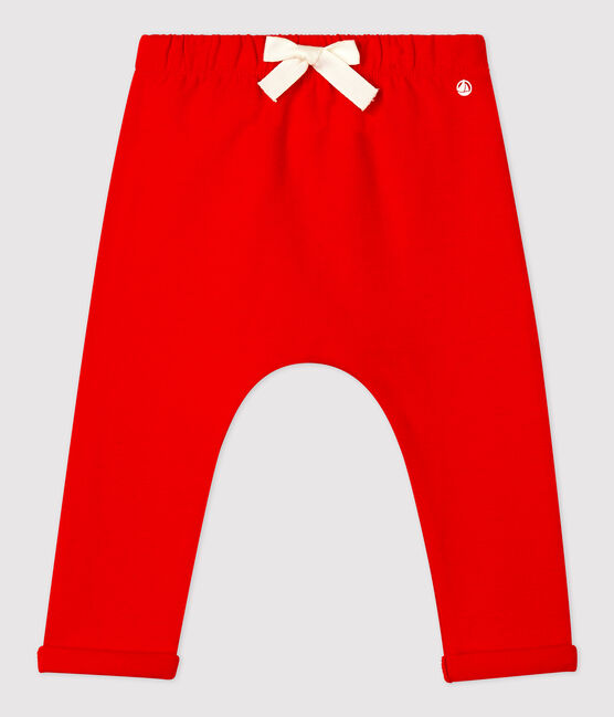 Pantalon en jersey épais bébé rouge PEPS