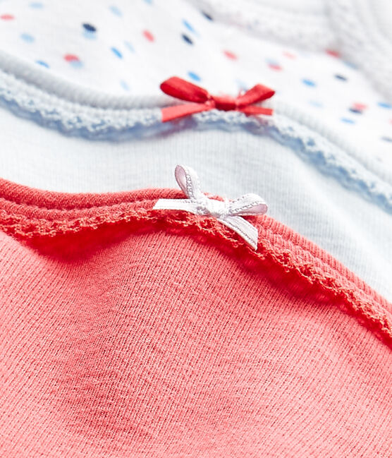 Lot de 3 bodies bébé fille à bretelles blanc LOT