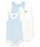 Drie mouwloze rompertjes baby variante 1