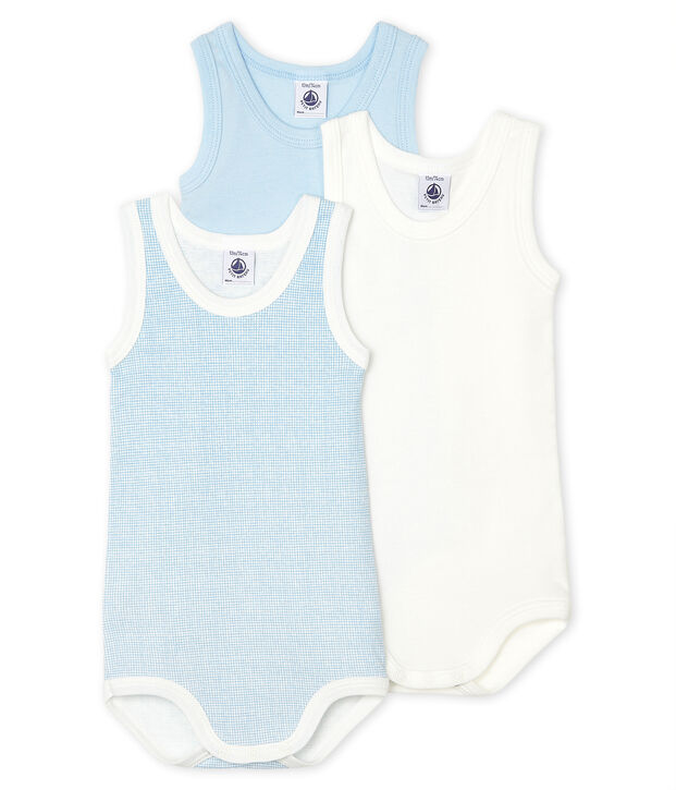 Drie mouwloze rompertjes baby multicouleur