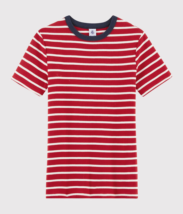 Iconisch Dames T-shirt met ronde hals rood/wit