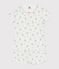Pyjama short enfant en coton imprimé fleuri blanc MARSHMALLOW/blanc MULTICO