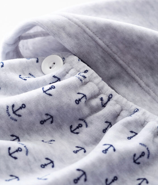 Pyjama bébé garçon gris POUSSIERE/blanc MULTICO