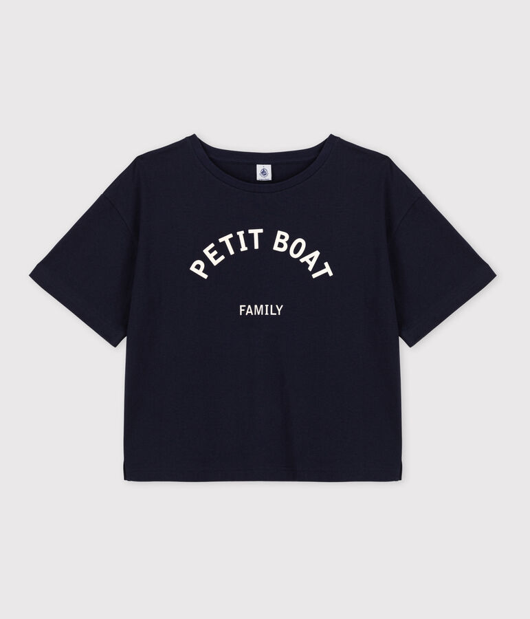 LE BOXY, T-shirt voor dames in katoen blauw