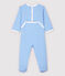 Babyblauw gestreepte pyjama van katoen met fruit blauw EDNA/wit MARSHMALLOW