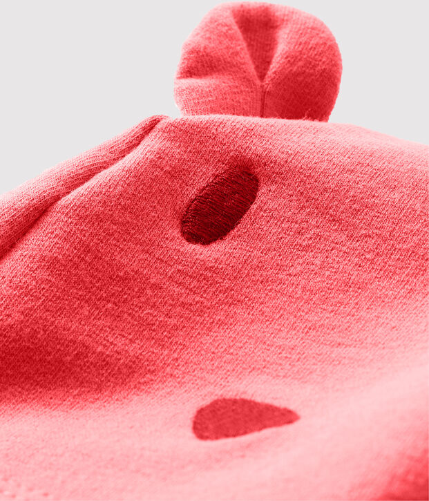 Mixt babymuts van elastaan molton roze