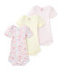 Set van 3 body's met korte mouwen voor babymeisjes