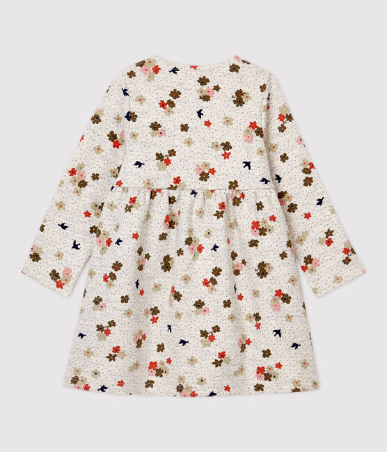 Gewatteerde jurk baby beige MONTELIMAR/wit MULTICO