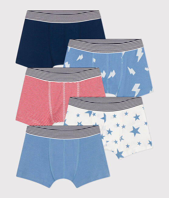 Lot de 5 boxers enfant en coton imprimé variante 1