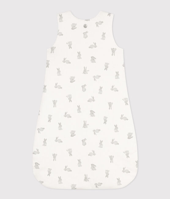 Katoenen babytrappelzakje met konijntjes TOG 2 wit MARSHMALLOW/grijs GRIS